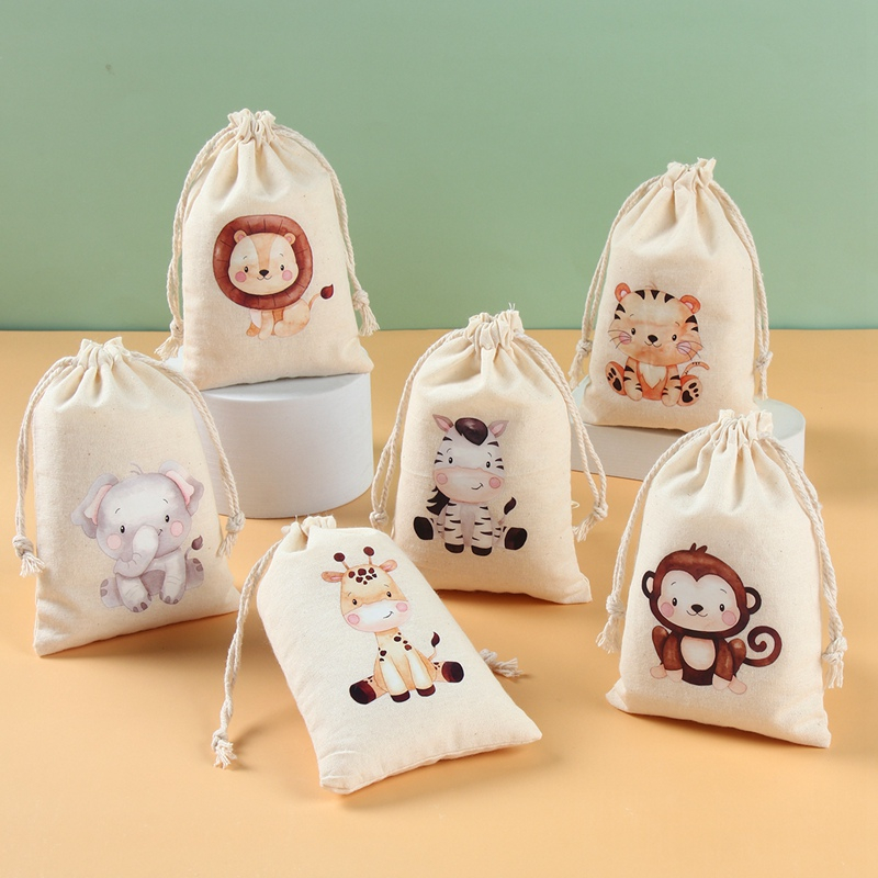 Animal drawstring bags best sale