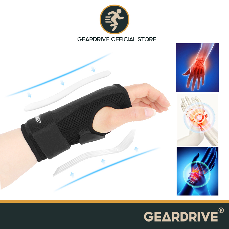 GEARDRIVE 1Piece Carpal Tunnel Wrist Brace Splint Hand Support Day and