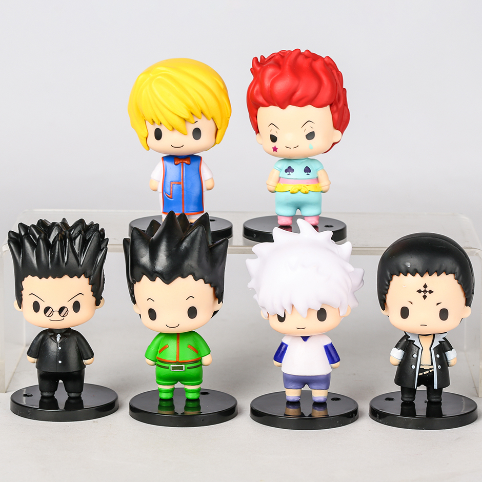 6pcs/set HUNTER × HUNTER Chokorin Gon Freecss Figura Killua Kurapika ...