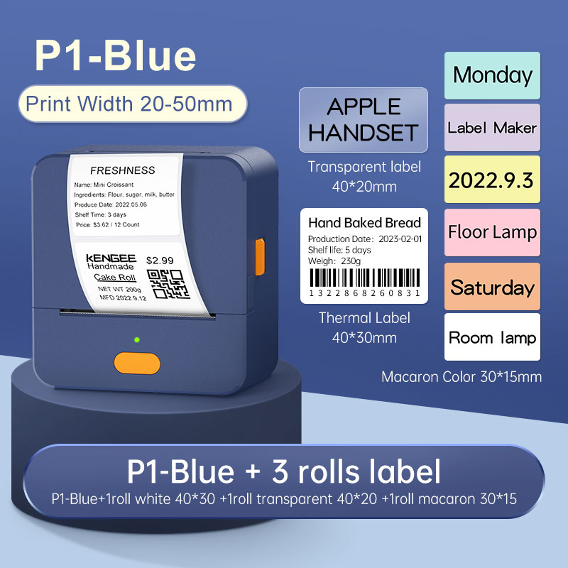 DETONGER P1 Mini Label Maker Portable Thermal Label Printer Price Tag