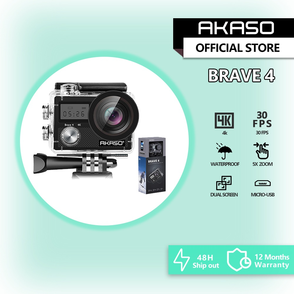 Akaso brave 4 4k 20mp wifi action camera orders