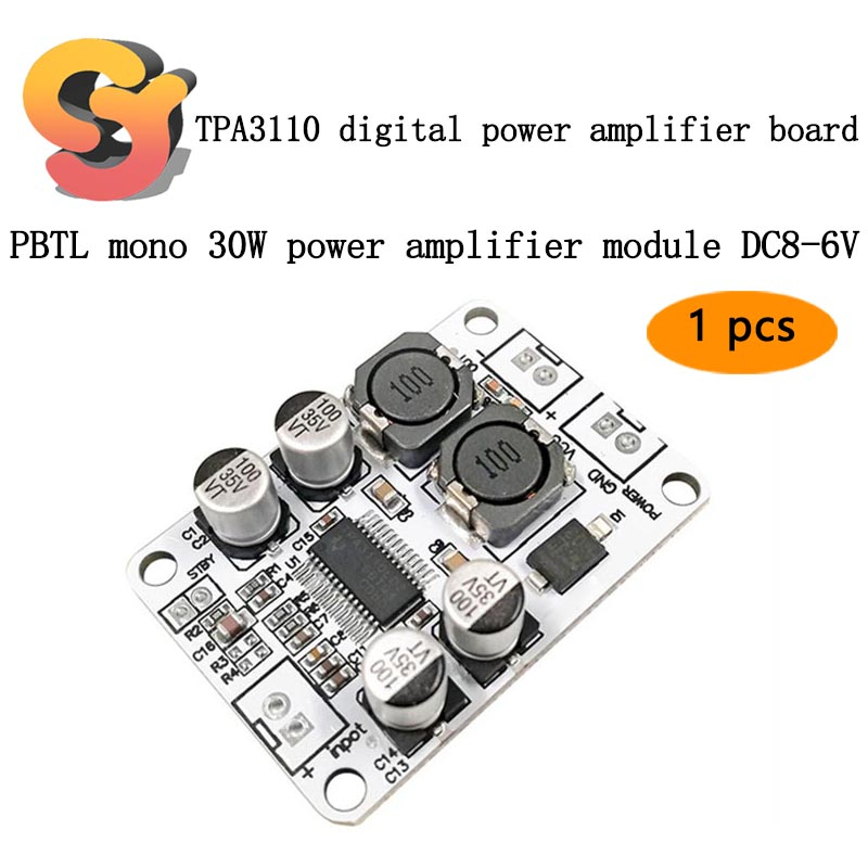 TPA3110 PBTL 30W Digital Mono Verstärker Modul Board Power AMP DC 8-26V
