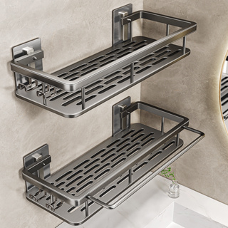 Luxury Punch-free Bathroom Shelves RustProof Aluminum Shower