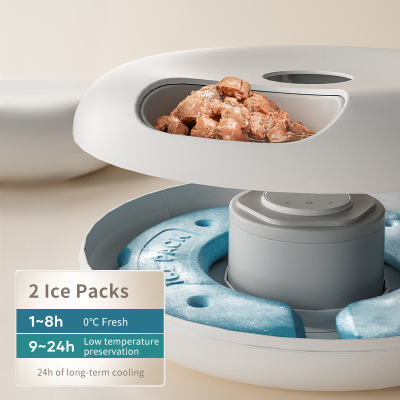 ROJECO 6 Slot Automatic Cat Feeder For Dry Wet Food Built in battery 3600mAh Rechargable Cat Dog Pet Timing Feeder with an ice pack box Shopee Malaysia