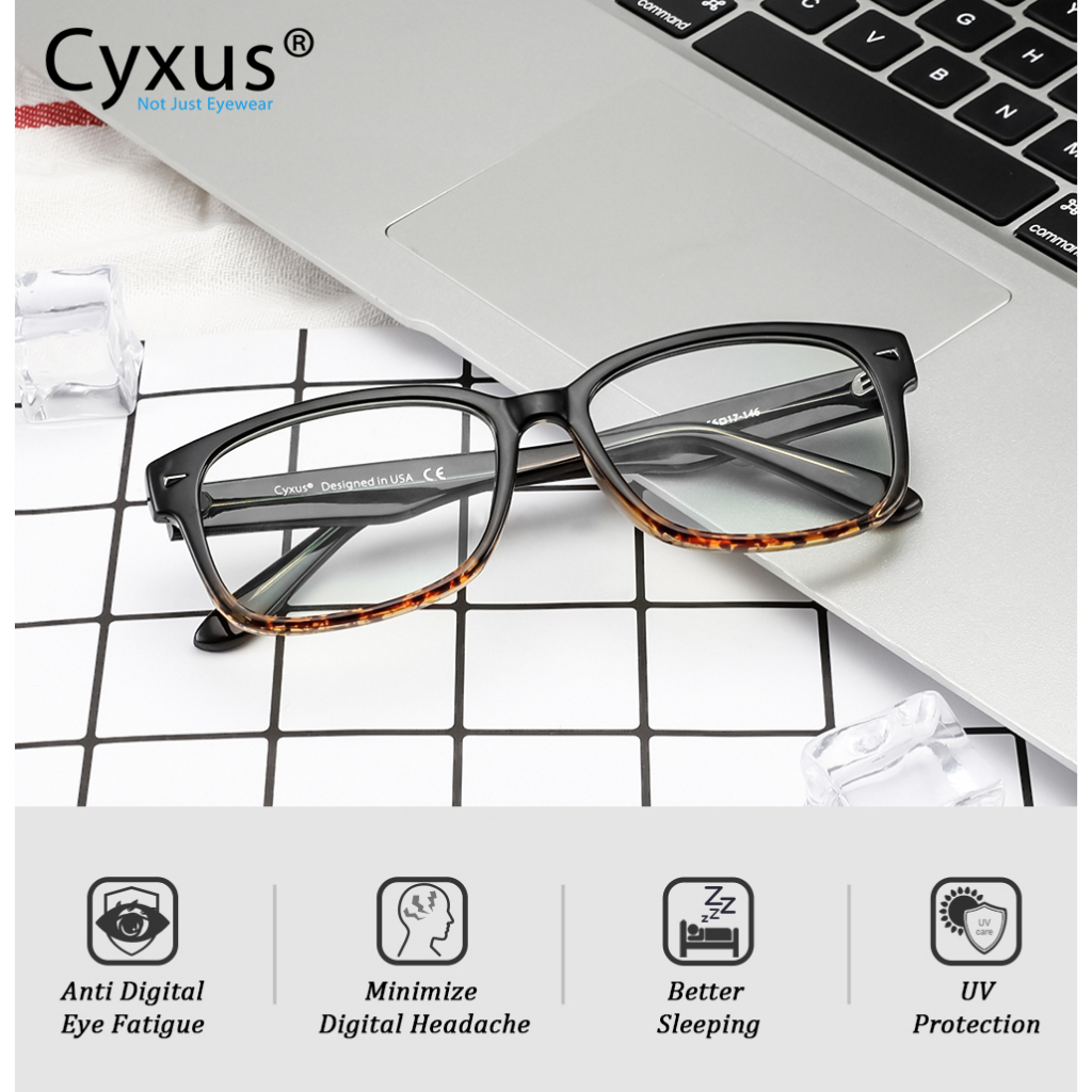 Cyxus Computer Glasses Anti Blue Ray And Blocking Uv Glasses For Women Or Men Eyeglasses 6166