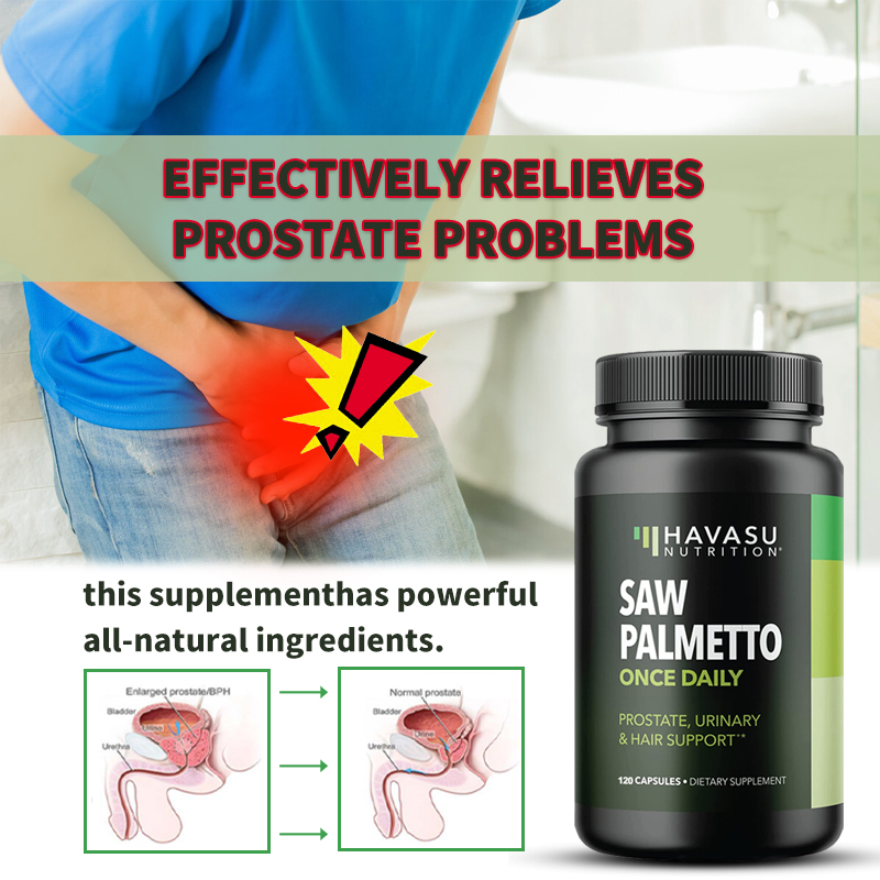 Saw Palmetto Men's Prostate Supplement DHT Blocker Hair Growth, Reduce