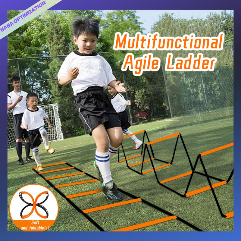 Folding agile ladder for children's sensory and physical fitness