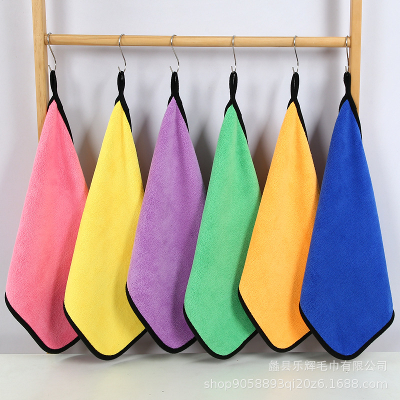 Coral Velvet Cleaning And Car Wiping Towel, Thickened And Absorbent