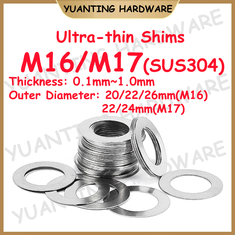 M16 M17 DIN988 SUS304 Stainless Steel Shim Plain Washers Adjusting