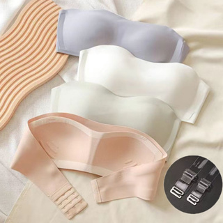 🇲🇾[Non-Slip] Bubblerie Strapless Tube Women Bra Wireless Seamless Push Up  Underwear 无肩带平口内衣