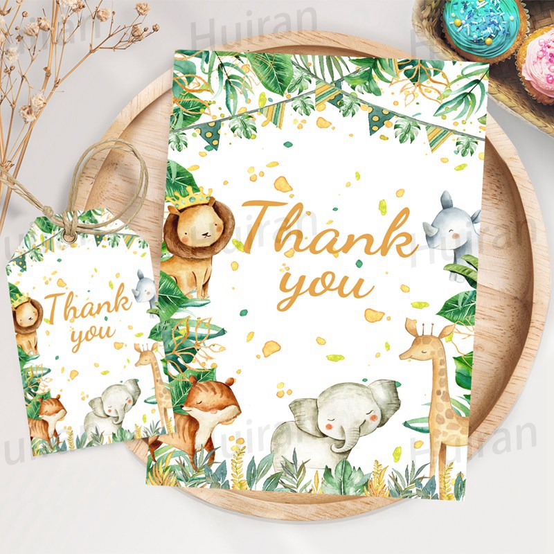 Animal Theme Thank You Tags Printable Gift Tags Safari Theme Party ...