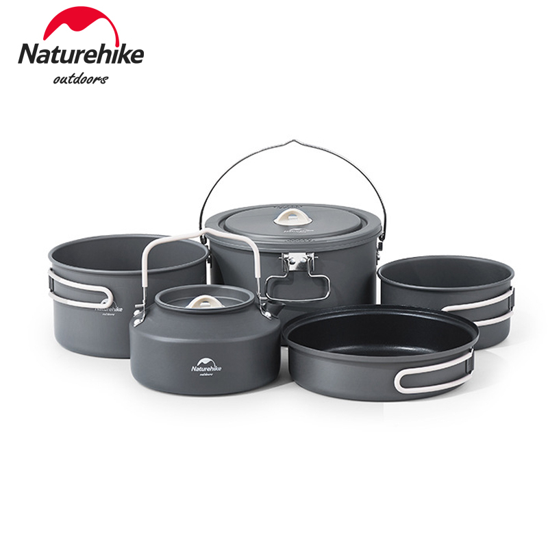 Naturehike Portable Nonstick Aluminum Alloy Camping Cookware Outdoor