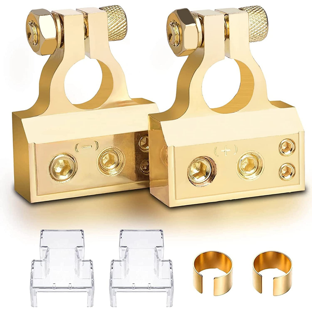 Battery Terminal Connectors, 0/4/8/10 Gauge AWG Battery Terminal