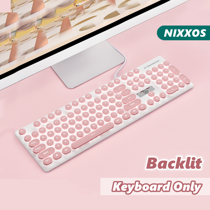 NIXXOS Backlit Gaming Keyboard punk manipulator feel Wired Keyboard