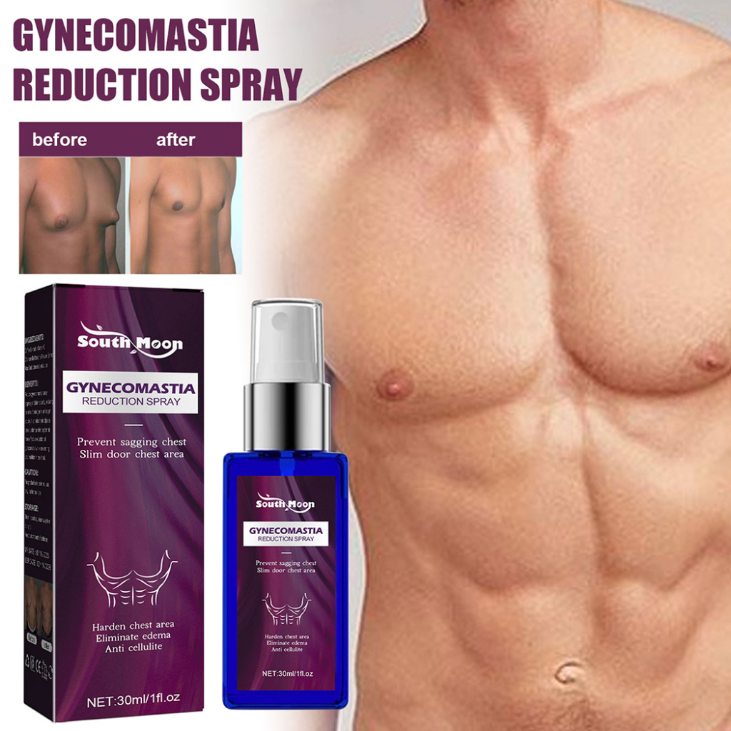 Men Chest Firming Spray Gynecomastia Reduction Spray Chest Fat Burning ...