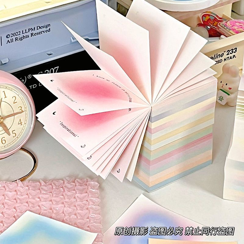 Ohaya 400 Sheets ins Dusk Sun Halo Note Pad Non-Sticky Super Thick Note ...