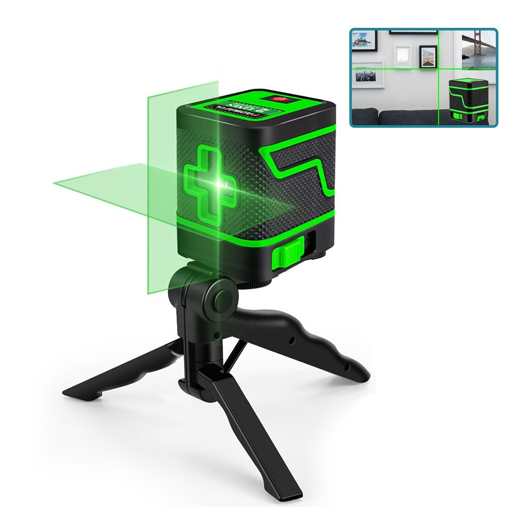 Mini Laser Ruler 2 Green Lines Laser level | Shopee Malaysia