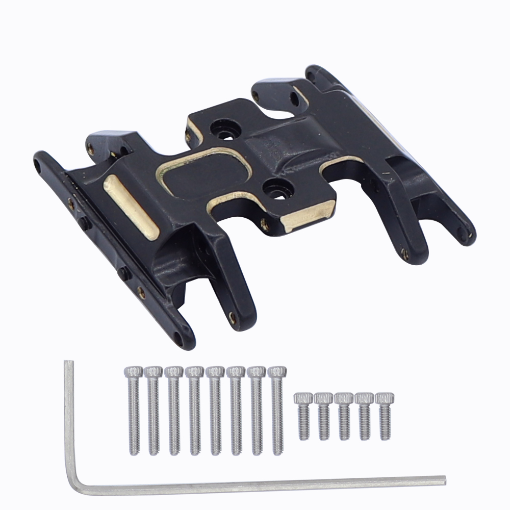 RC-Hub Portapacchi In Metallo Con Barra LED Per Axial SCX24 1/24, Nero, 14g, Upgrade Auto RC
