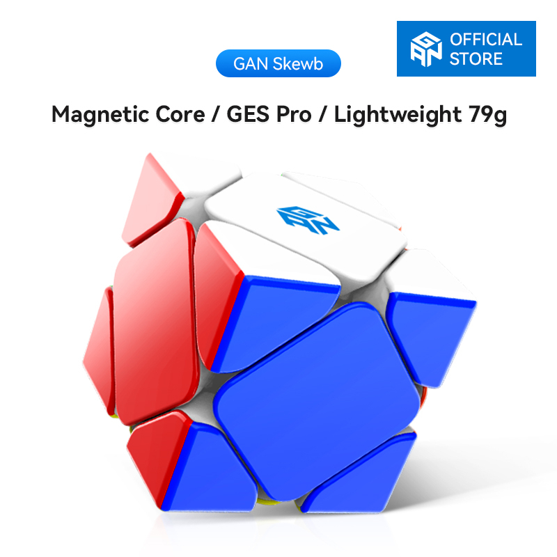 Skewb Magnétique GAN M – 8 Aimants, Réglage Sans Outil, 50° De Corner Cut, Poids 79g, Stickerless, Pour Débutants Et Experts