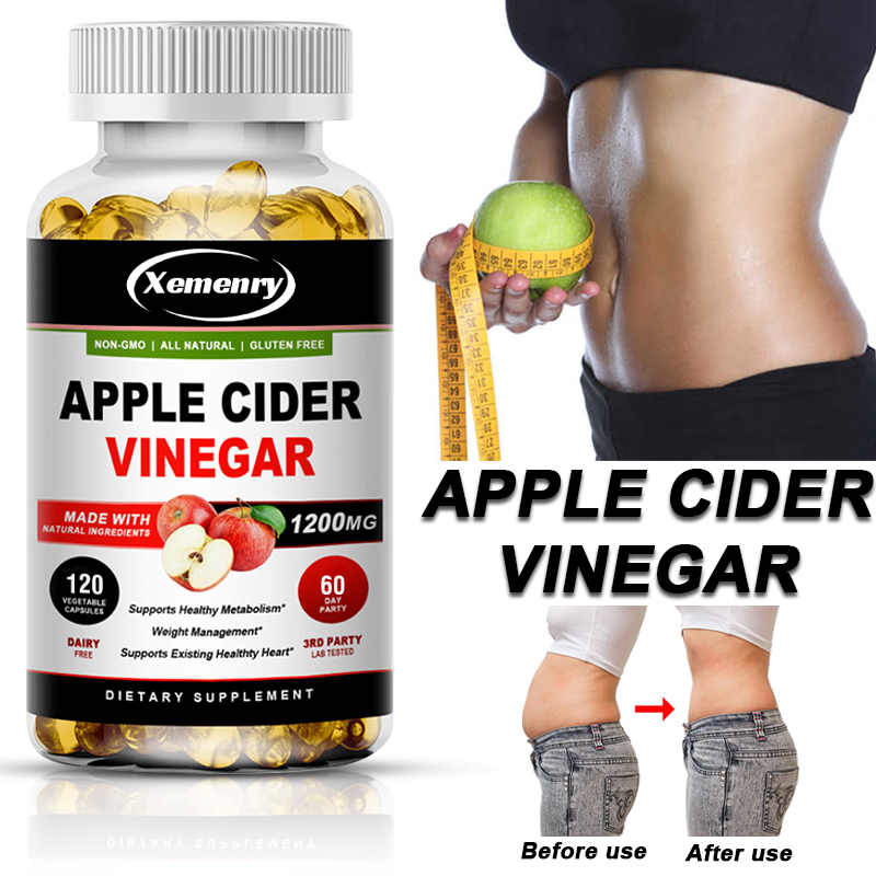 Apple Cider Vinegar Capsules, Clean Digestive Supplement NonGMO