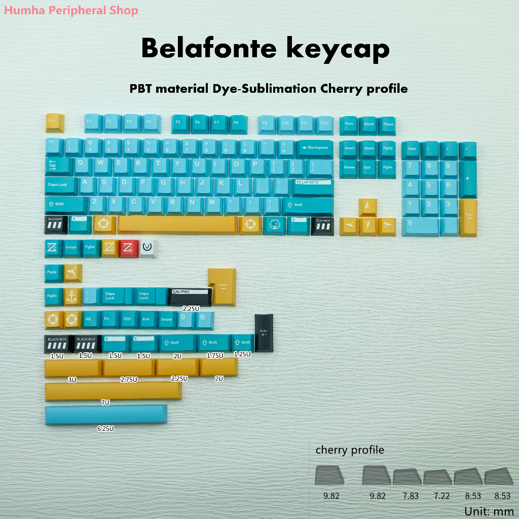 Humha Belafonte keycap PBT material Dye-Sublimation Cherry profile ...