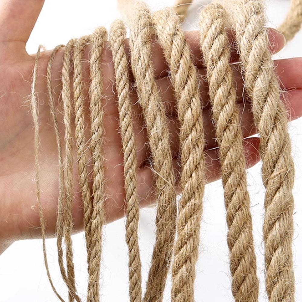 1mm to 15mm brown jute braided rope/decorative rope hemp linen rope
