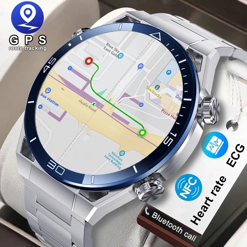 2023 Military Smart Watch Men Android Sports GPS Route Track Fitness  Tracker 1.5 Inch Big Screen