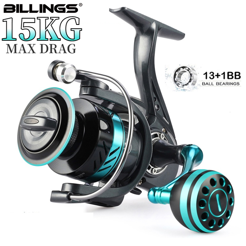 BILLINGS Spinning Fishing Reel DK 8007000 15kg Power 5.21 Gear Ratio