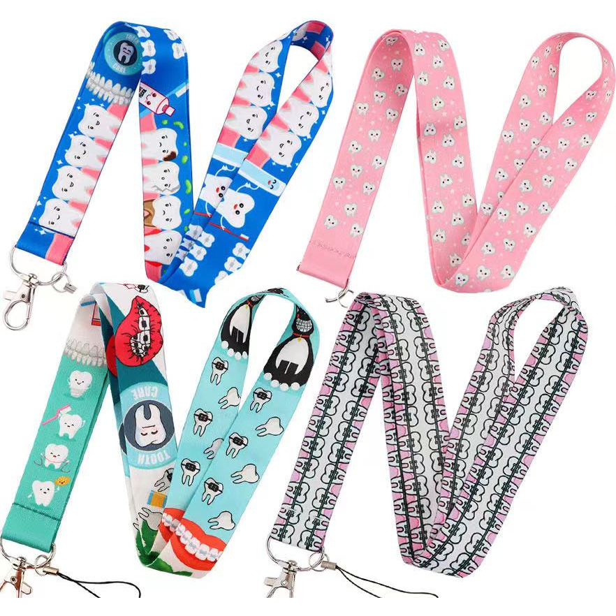 Dentist Cartoon ID Lanyard Campus Bus Card Lanyard Keychain Dentist ID