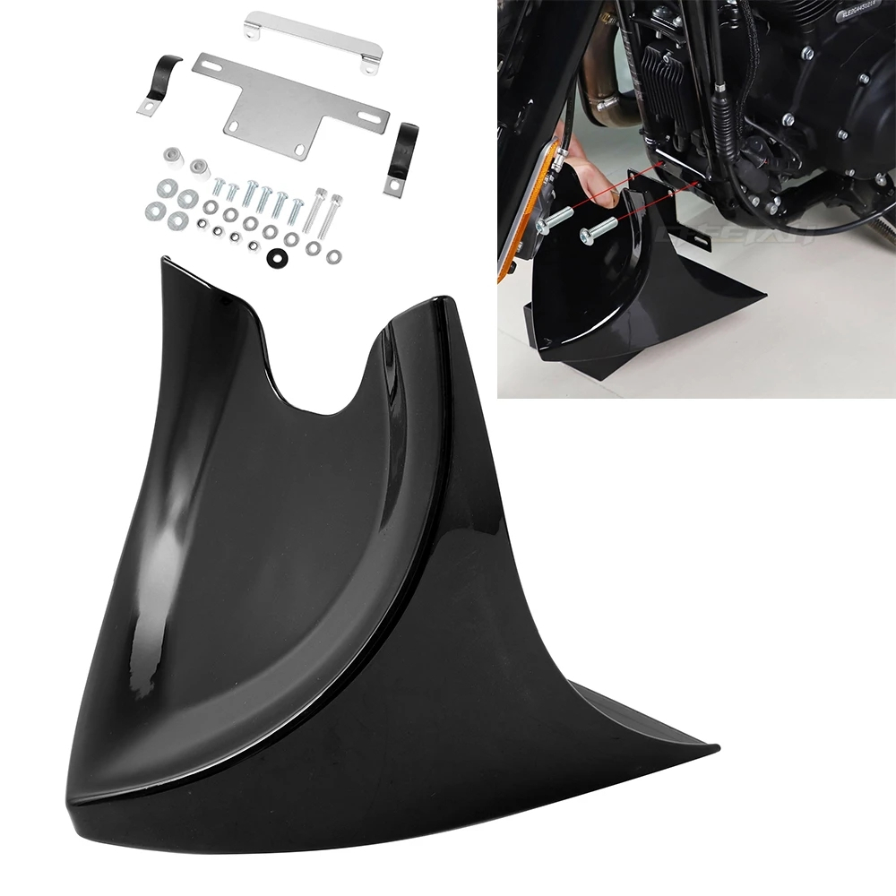 thumbnail image 2 of Motorcycle Front Chin Fairing Spoiler Lower Air Dam Cover For Harley Sportster 48 883 1200 2004 2018 Softail Touring Fatboy 2 of 13