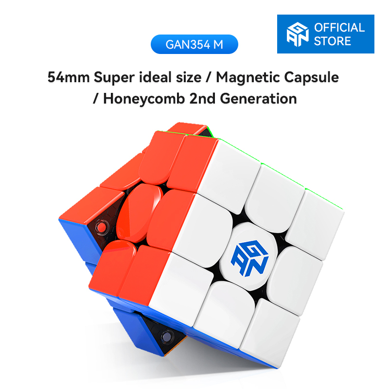 GAN 354 M v2 Magnetic Speed Cube 3x3 Stickerless Gans Magic Cube Ver ...