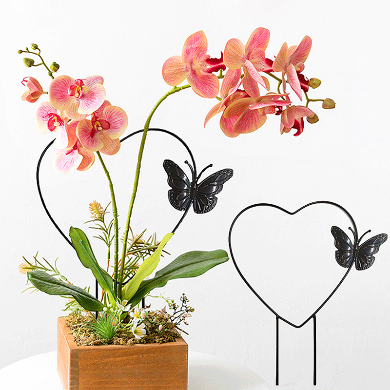 Metal Iron Round Heart Shaped Garden Plant Stand Climbing Frame DIY