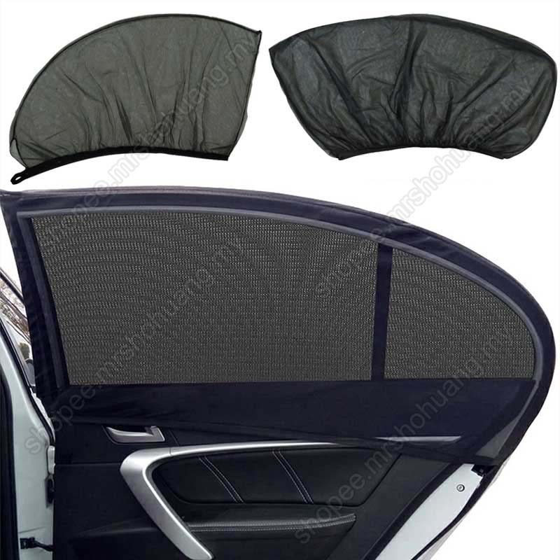 Car Sun Shade Covers Side Window Sunshade Mesh UV Protect Curtain Windows Screen Door Cover