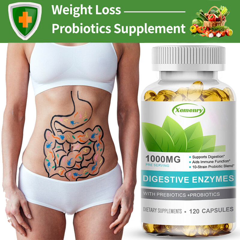 Prebiotic and probiotic supplements, immune support, for occasional gas