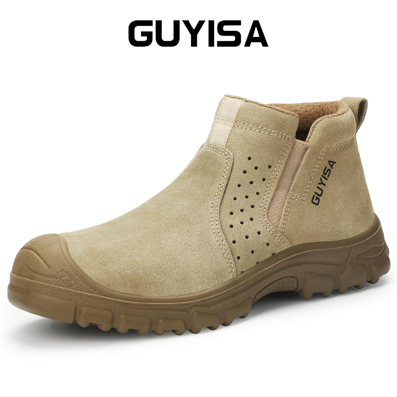 GUYISA Safety shoes Welder anti iron steel head anti impact anti stab