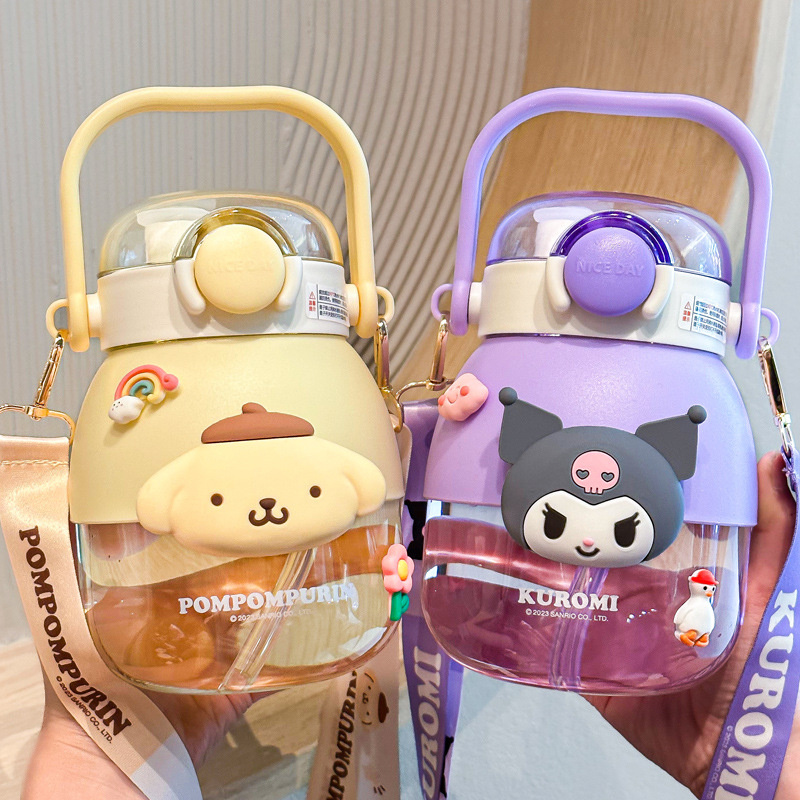 Sanrio Sippy Cup Cartoon Kuromi Cinnamoroll Melody Large Capacity ...