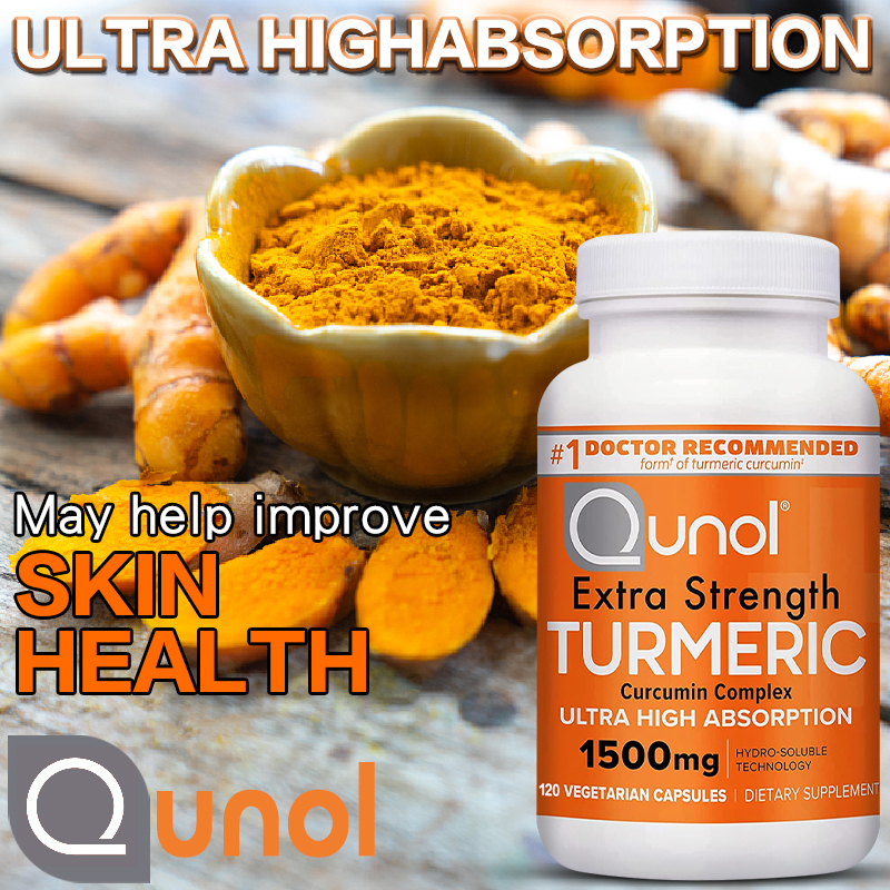 Qunol Curcumin Capsules, 1000mg Supplement, Water Soluble Technology