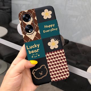 For OPPO A78 2023 Case Stylish Love Heart Milk Cow Candy Painted