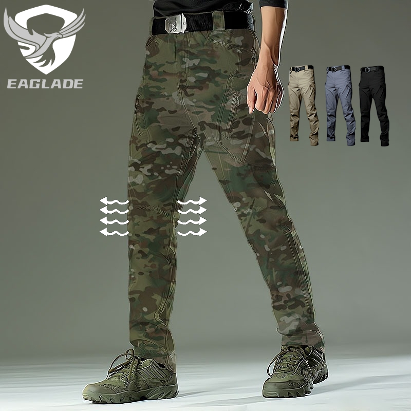 Tactical Cargo Pants Men Military Black Python Camouflage Combat