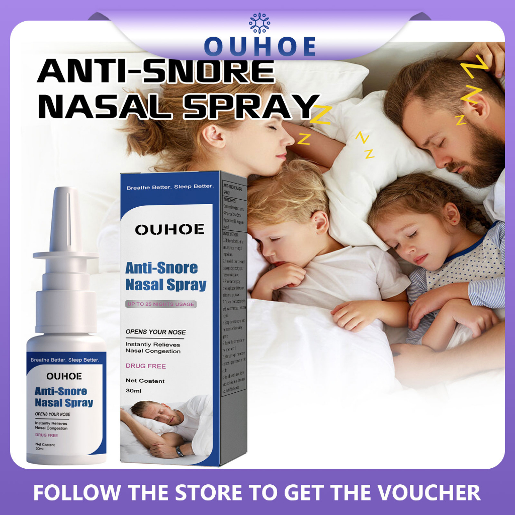 OUHOE Anti Snoring Nasal Spray Smokers Cleansing Nose Congestion ...