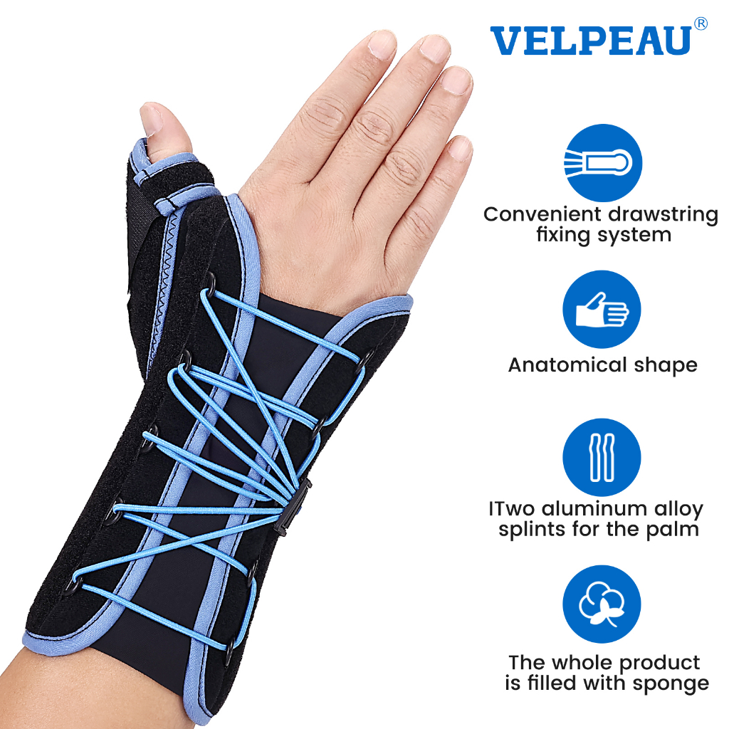VELPEAU Wrist Splint Wrist Brace With Thumb For Arthritis Pain And Carpal Tunnel Syndrome