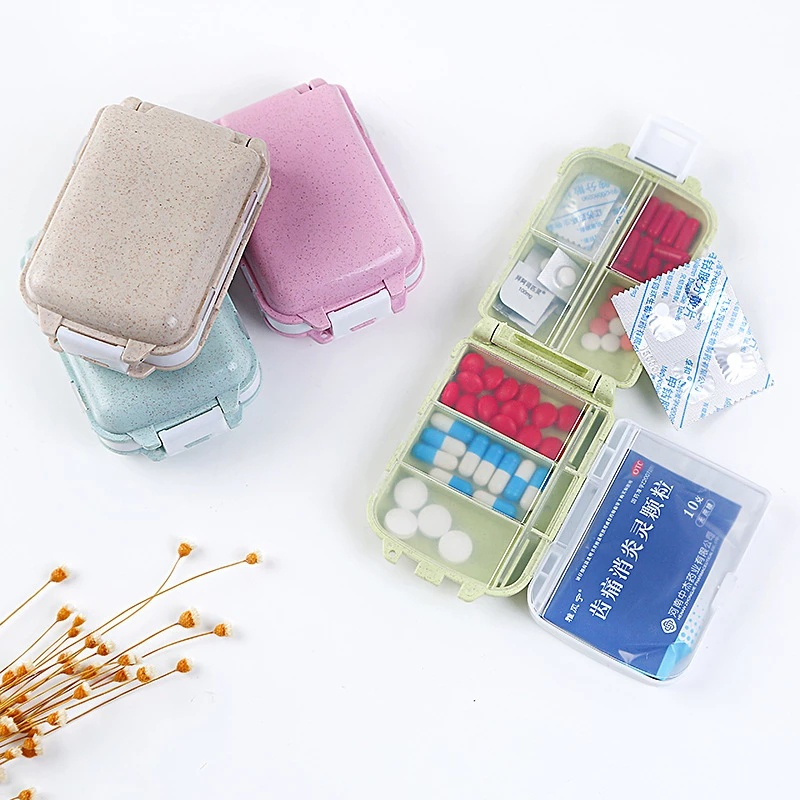 8 Grids Medical Tablet Storage Medicine Case/Folding Three-layer Type ...
