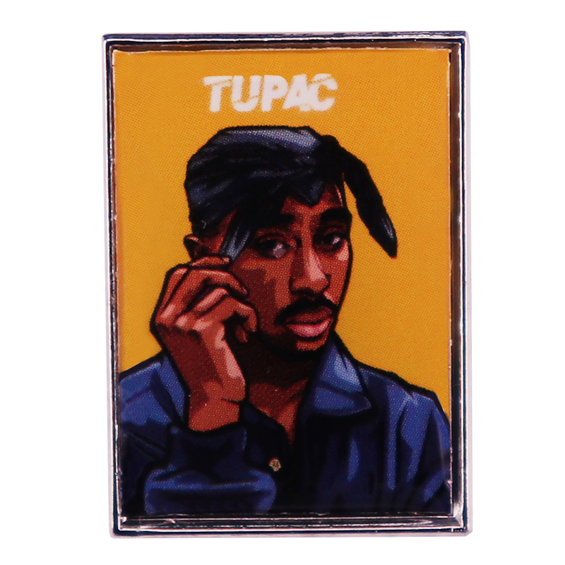 Tupac Shakur Enamel Pin Hip Hop Rapper Star Badge | Shopee Malaysia