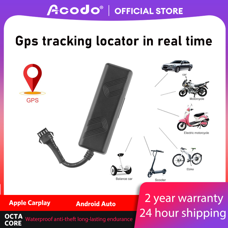 Acodo Car Motorcycle Ebike Antitheft GPS Real Time Tracker Locator Positioner TK205 Shopee