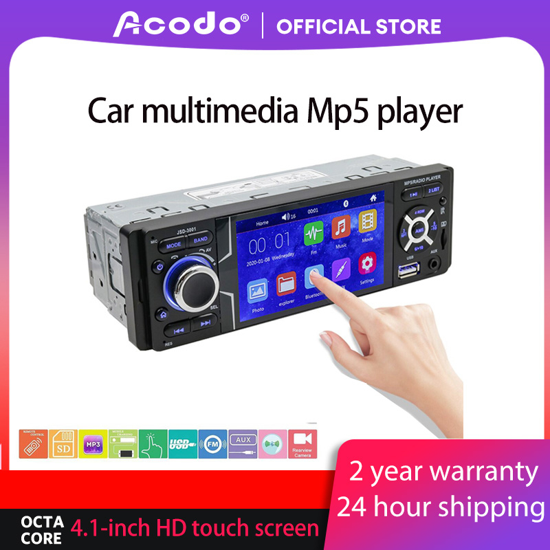 Acodo Car MP5 Player Auto Radio Bluetooth Dual USB Rear View Camera (4.1") Shopee Malaysia