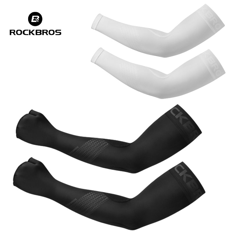 【MY Delivery】ROCKBROS Arm Sleeves UV Sun Protection Hand Socks Ice Silk ...