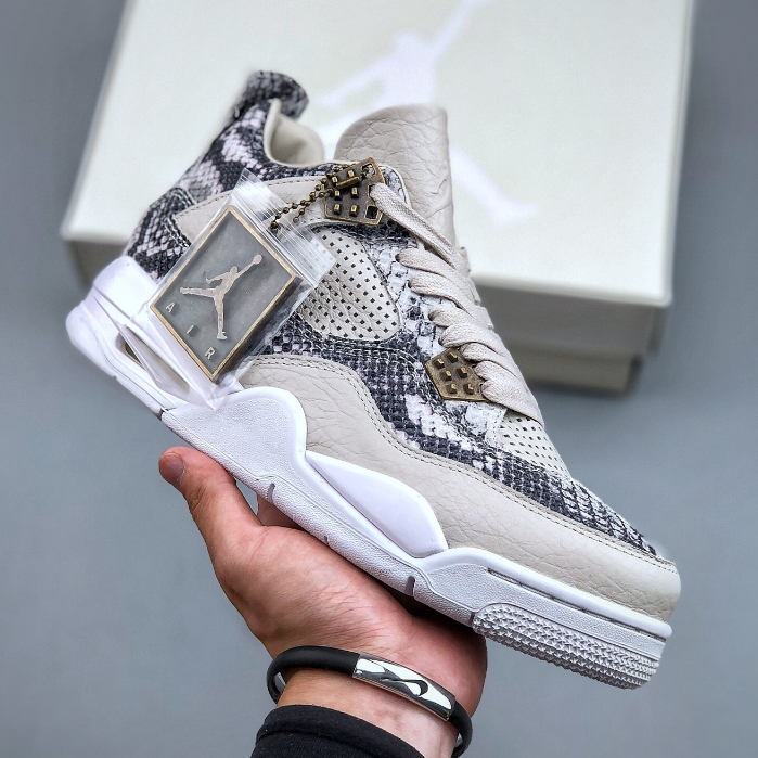 Air Jordan 4 Retro Snakeskin AJ4 Snake skin Retro basketball shoes 819139 030