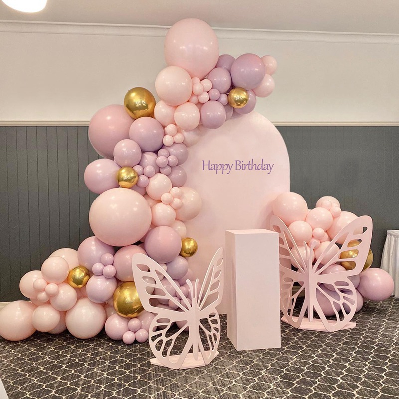 Light Pink Balloons Princess Girl Happy Birthday Balloons Latex Baloons ...