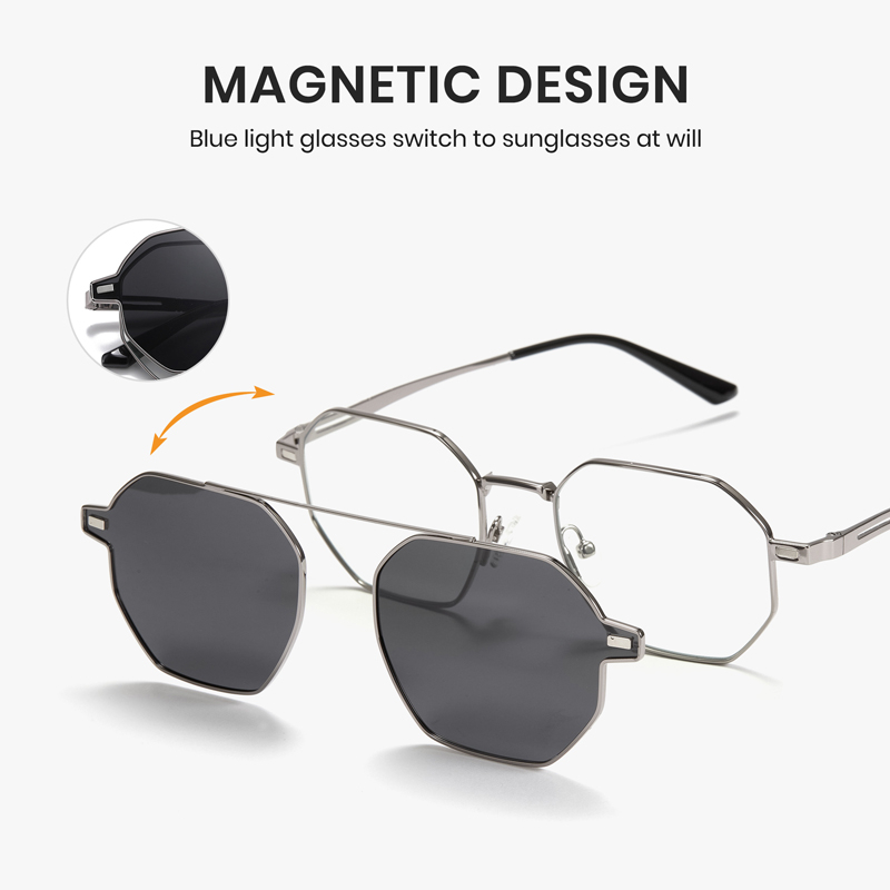 Cyxus Dual Purpose Glasses Fashion Polarized Sunglasses Women