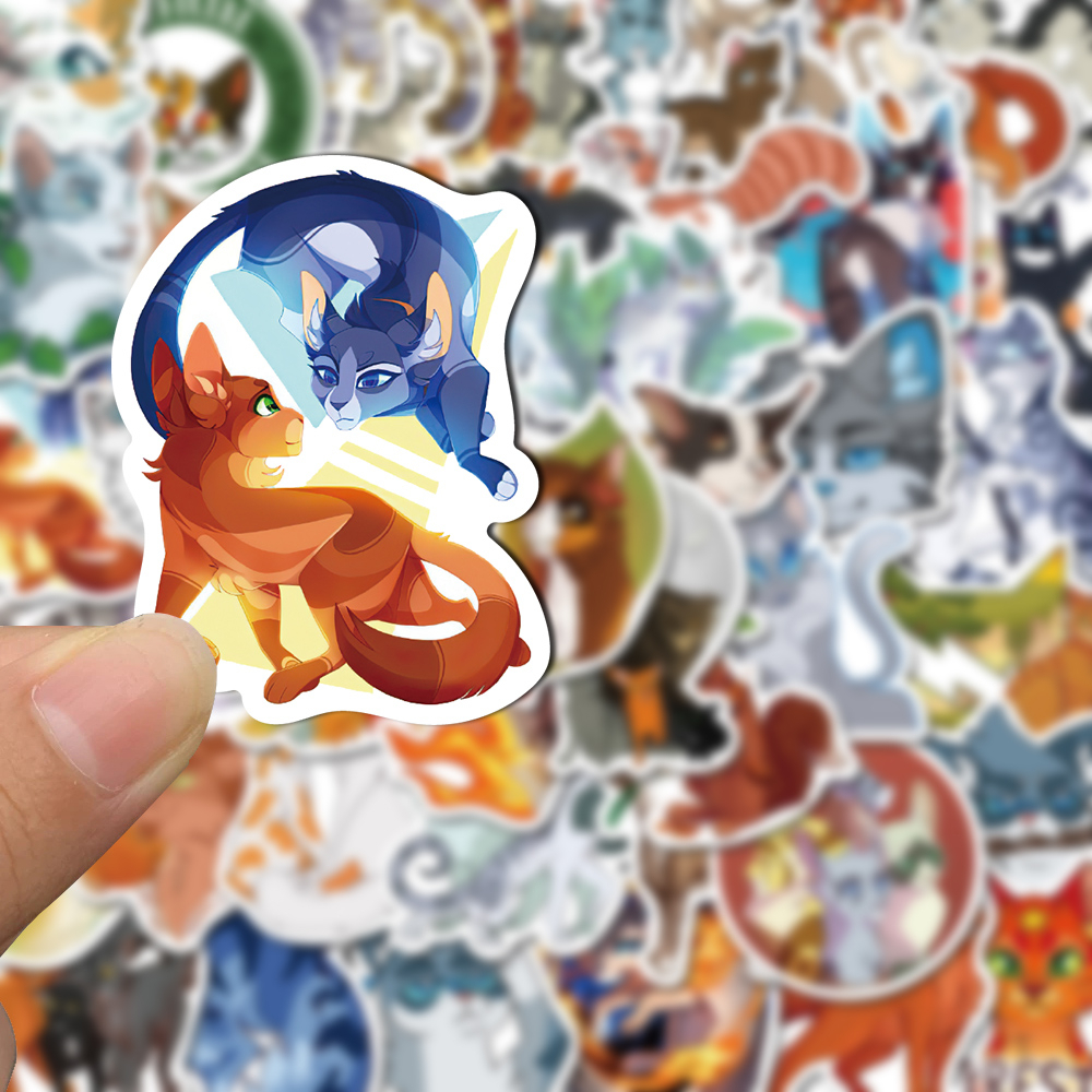 【in stock】50pcs Warriors Cats Cartoon Anime Stickers Laptop Computer ...